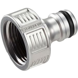 Gardena Premium kraanaansluiting 26,5 mm (G 3/4 inch): Adapter voor waterkranen, hoogwaardig metaal, spatvrije waterstroom, vorstbestendig, verpakt (18241-20)