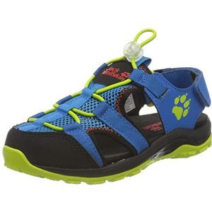 Jack Wolfskin Unisex kinderen outdoor action sandaal K trekking- en wandelsandalen, Blauw Lime 1176, 30 EU