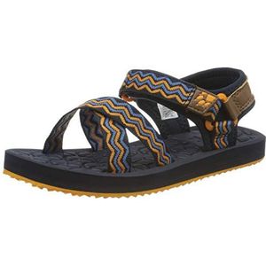 Jack Wolfskin Zulu K Sportsandalen voor kinderen, uniseks, Blauw Blauw Oranje 1174, 33 EU