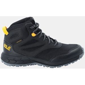 Wandelschoen Jack Wolfskin Kids Woodland Texapore Mid Black Burly Yellow XT