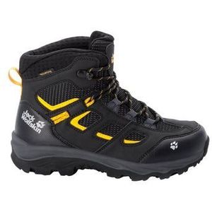 Wandelschoen Jack Wolfskin Kids Vojo Texapore Mid Black Burly Yellow-Schoenmaat 31