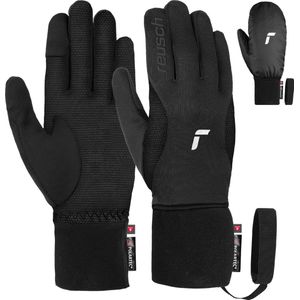 Reusch Baffin Touch-TEC uniseks volwassen sporthandschoenen, extra ademend, touchscreen-winterhandschoenen, zwart/zilver, 8