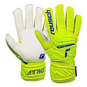 Reusch Attrakt Solid Junior Voetbalhandschoenen voor kinderen met buitennaadconstructie voor alle veldoppervlakken