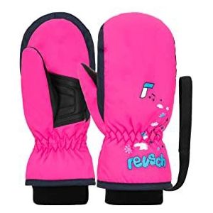 Reusch Skihandschoenen voor baby's en meisjes, comfortabel, warm, winddicht, handschoenen, dagelijks, sneeuw, winterhandschoenen, roze blauw, V