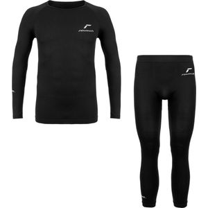 Underwear Set - Zwart - Thermoset - Unisex - Aansluitende Pasvorm - Vochtafdrijvend en Ademend Materiaal