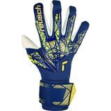 REUSCH Attrakt X GluePrint keepershandschoenen voor volwassenen, uniseks, 4410 Premium blauw/goud, 9,5