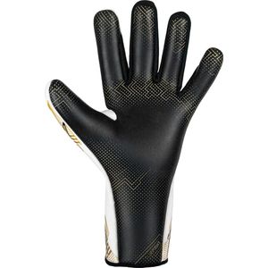 Reusch Pure Contact Gold X GluePrint Strapless Keepershandschoenen voor volwassenen met negatieve constructie en uitstekende grip,wit/goud/zwart,7,5