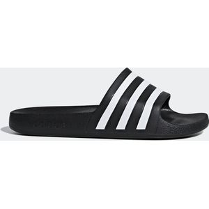 adidas - adilette Aqua - Teenslippers - Zwart/Wit - Synthetisch