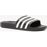 Adidas - Adilette Aqua - Teenslippers - Zwart/Wit - Synthetisch Materiaal