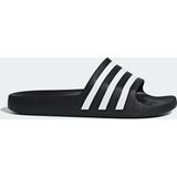 Adidas - Adilette Aqua - Teenslippers - Zwart/Wit - Synthetisch Materiaal