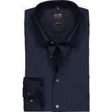 OLYMP Level 5 Overhemd - Nacht Blauw - Strijkvriendelijk - 97% Katoen