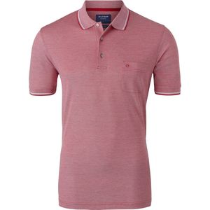 OLYMP - Modern Fit - Poloshirt - Rood Melange - 100% Katoen