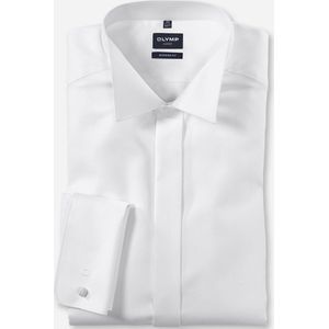 OLYMP - Luxor - Smoking Overhemd - Wit - 100% Strijkvrij Katoen