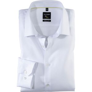 OLYMP No. Six Overhemd - Wit - Twill - Strijkvriendelijk