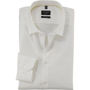 OLYMP No. Six Overhemd - Off White - Twill - Slank Pasvorm
