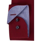 OLYMP Level 5 - Bordeaux Rood - Overhemd - Katoen - Strak Getailleerd