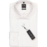 OLYMP - Wit - Overhemd - 97% Katoen, 3% XLA - Kent Kraag, Lange Mouwen