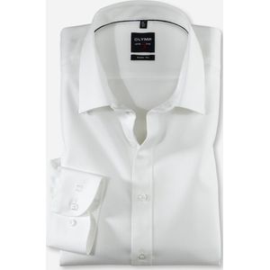 OLYMP - Level 5 Body Fit Overhemd - Off White - Twill - Strijkvriendelijk