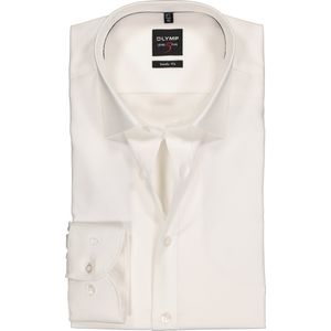 OLYMP - Level 5 Body Fit Overhemd - Off White - Twill - Strijkvriendelijk