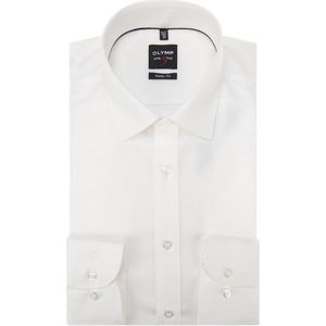 OLYMP - Level 5 Body Fit Overhemd - Off White - Twill - Strijkvriendelijk