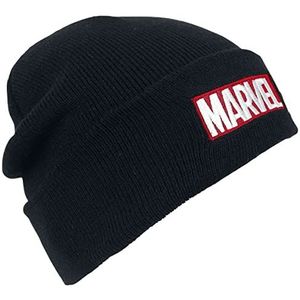 Marvel Logo Beanie zwart one size 100% polyacryl Fan merch, Film, Marvel, Superhelden