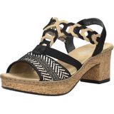 Rieker Sandalen met hak zwart Synthetisch - Dames