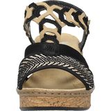 Rieker Sandalen met hak zwart Synthetisch - Dames