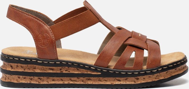 Rieker Sandalen cognac Imitatieleer - Dames