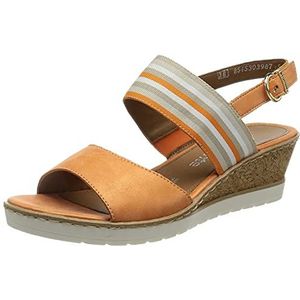 Remonte R6253 sleehak sandalen voor dames, Oranje Oranje Beige 38, 40 EU