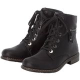 Rieker - Hoge Veterschoenen - Zwart - Vetersluiting - Blokhak