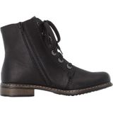 Rieker - Hoge Veterschoenen - Zwart - Vetersluiting - Blokhak