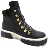 Rieker - X8633-01 - Enkellaarsjes - Zwart - Polyestervezel