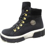 Rieker - X8633-01 - Enkellaarsjes - Zwart - Polyestervezel