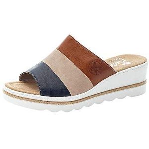 Rieker Dames 67492 sandaal, Blauw combi., 39 EU