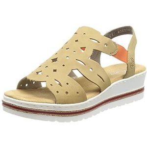Rieker V5857 damessandalen, beige, 41 EU