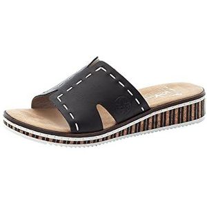 Rieker - V3692 - Sandalen - Zwart - Textiel - Plat