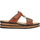 Rieker -Dames - cognac/caramel - slippers & muiltjes - maat 42