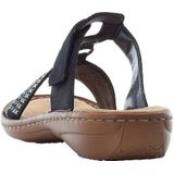 Rieker Pantolette bis 30mm Absatz für Damen, blau, Gr. 36 EU