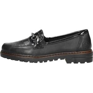 Rieker - 54862 - Instappers - Zwart - Leer