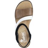 Rieker - Sandalen - Bruin - Zomerschoen - Klittenbandsluiting - Sleehak