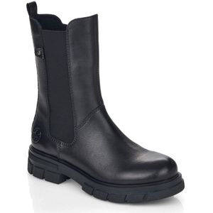 Rieker - Enkellaarsjes - Zwart - Leer - Binnenzijde Rits