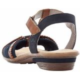 Rieker Sandalette, Sommerschuh, Sandale, Keilabsatz, in zweifarbiger Optik