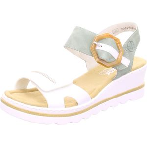 Rieker -Dames - groen olijf - sandalen - maat 40