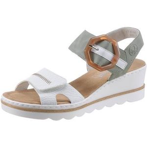 Rieker -Dames - groen olijf - sandalen - maat 42