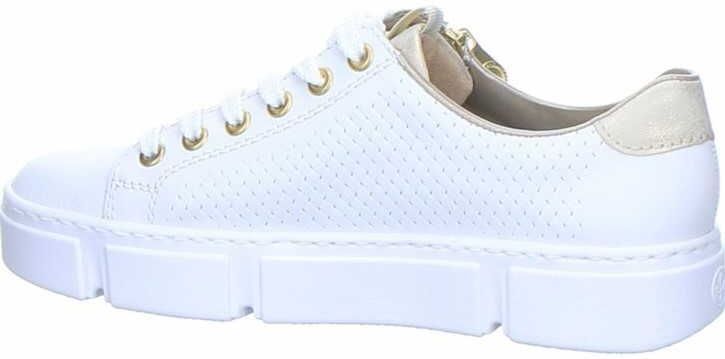 Rieker - N5932 - Dames Sneaker - Wit - Textiel - Plat
