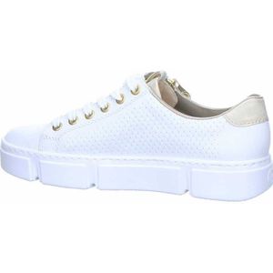 Rieker N5932 Sneakers voor dames, veterschoenen, Wit 80, 40 EU