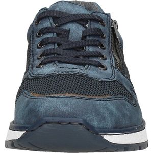 Rieker Heren Low-Top Sneaker B9006, heren lage schoenen, losse inlegzool, blauw 14, 44 EU Breed