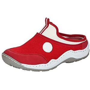 Rieker L0558 Clogs voor dames, rood, 36 EU