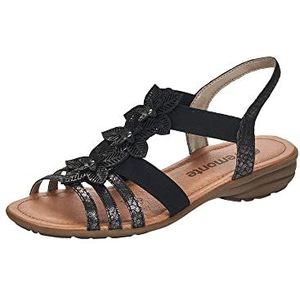 Remonte Dames R3663 sandaal, zwart zwart 02, 37 EU