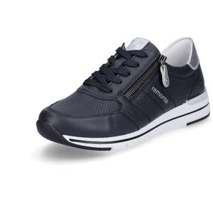 Remonte - Sneakers - Nachtblauw/Zilverkleur - Gepolsterd Voetbed - Sleehak
